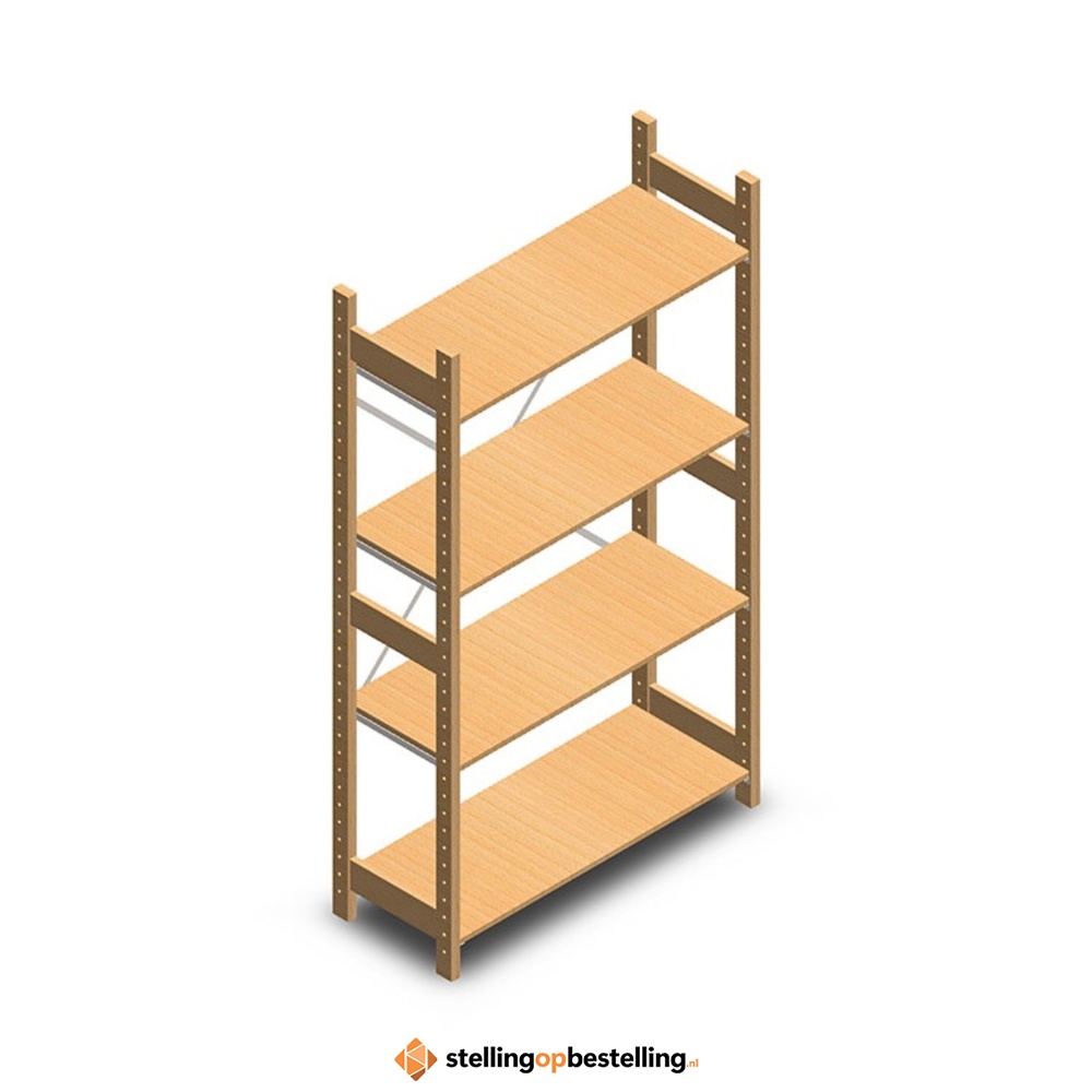 Houten legbordstelling bt euro 1800x970x400 beginsectie