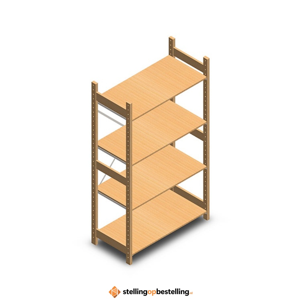 Houten legbordstelling bt euro 1800x970x500 beginsectie