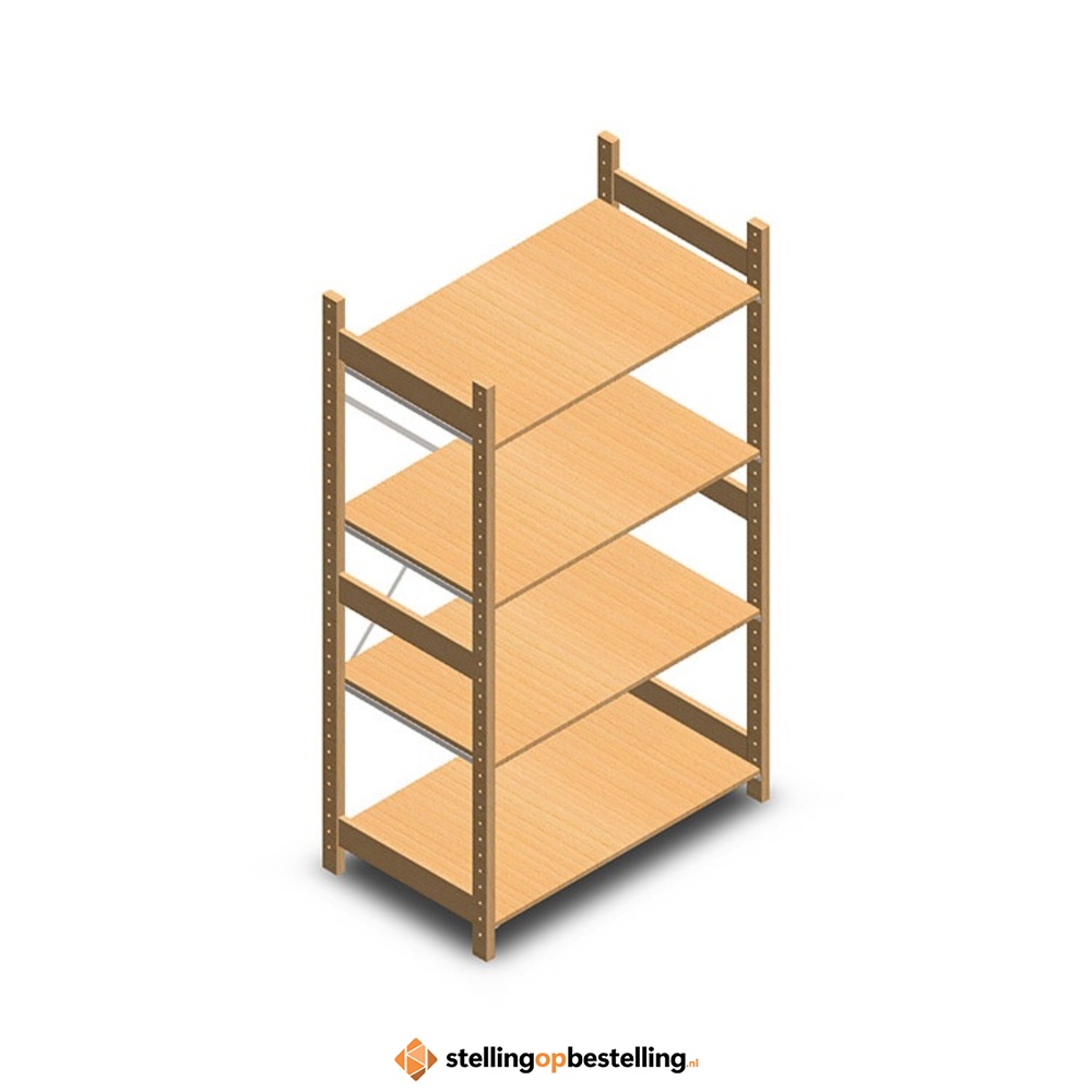Houten legbordstelling bt euro 1800x970x600 beginsectie
