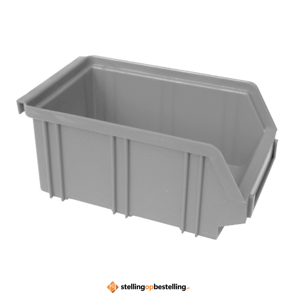 Kunststof stapelbak, Plastic magazijnbak A2 170x105x75 grijs