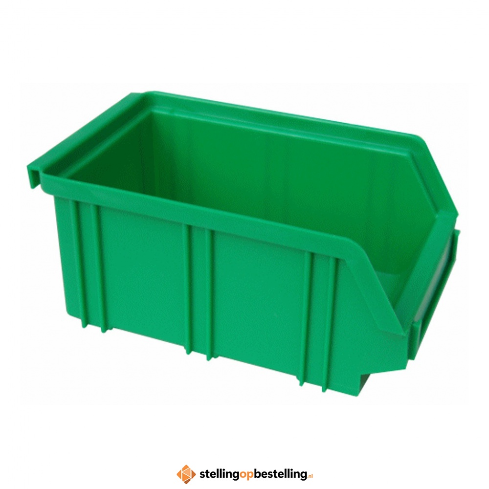 Kunststof stapelbak, Plastic magazijnbak A2 170x105x75 groen