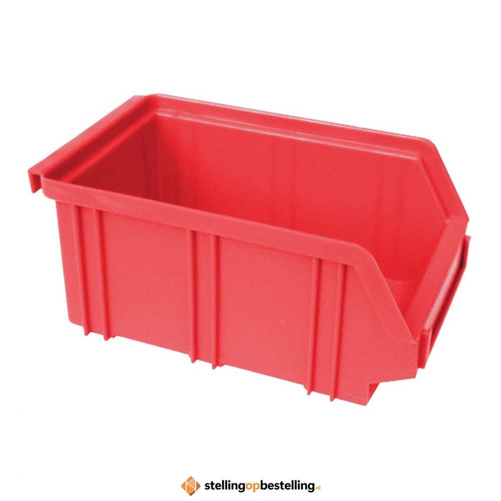 Kunststof stapelbak, Plastic magazijnbak A2 170x105x75 rood