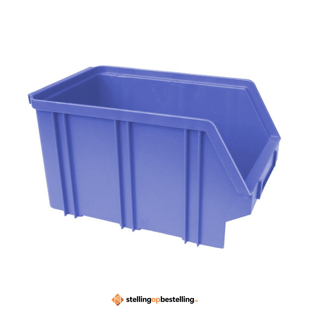 Kunststof stapelbak, Plastic magazijnbak A3 240x150x135 blauw