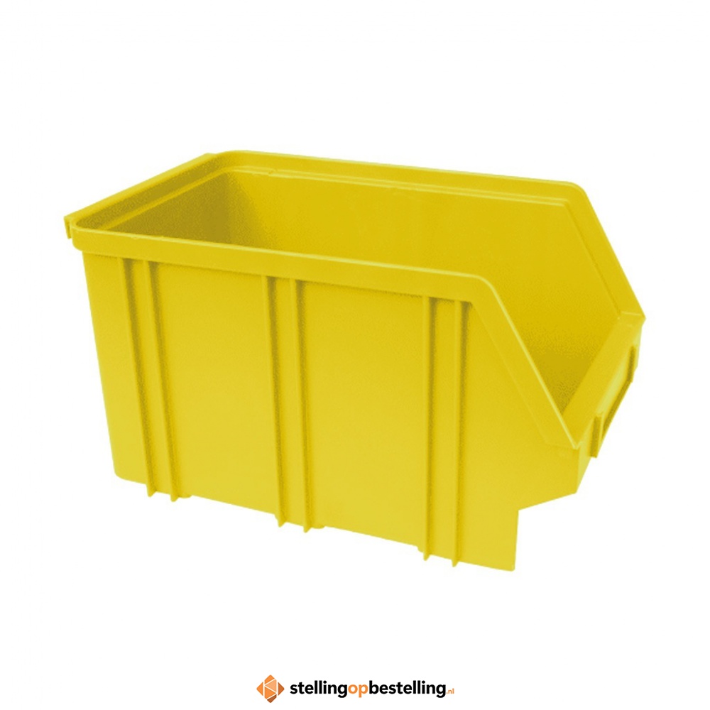 Kunststof stapelbak, Plastic magazijnbak A3 240x150x135 geel