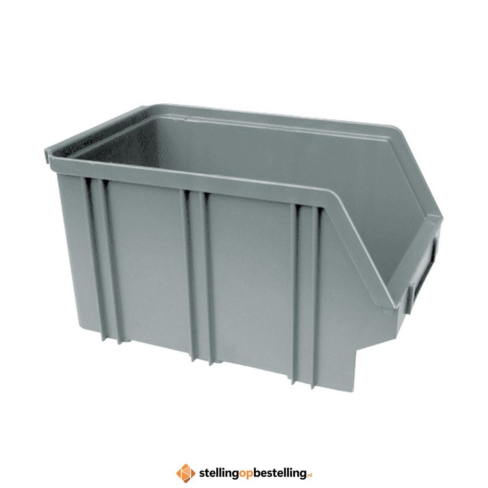 Kunststof stapelbak, Plastic magazijnbak A3 240x150x135 grijs