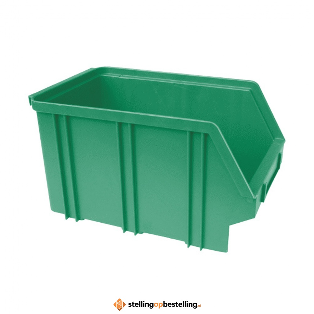 Kunststof stapelbak, Plastic magazijnbak A3 240x150x135 groen