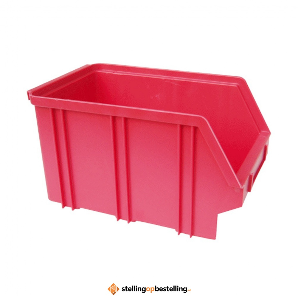 Kunststof stapelbak, Plastic magazijnbak A3 240x150x135 rood