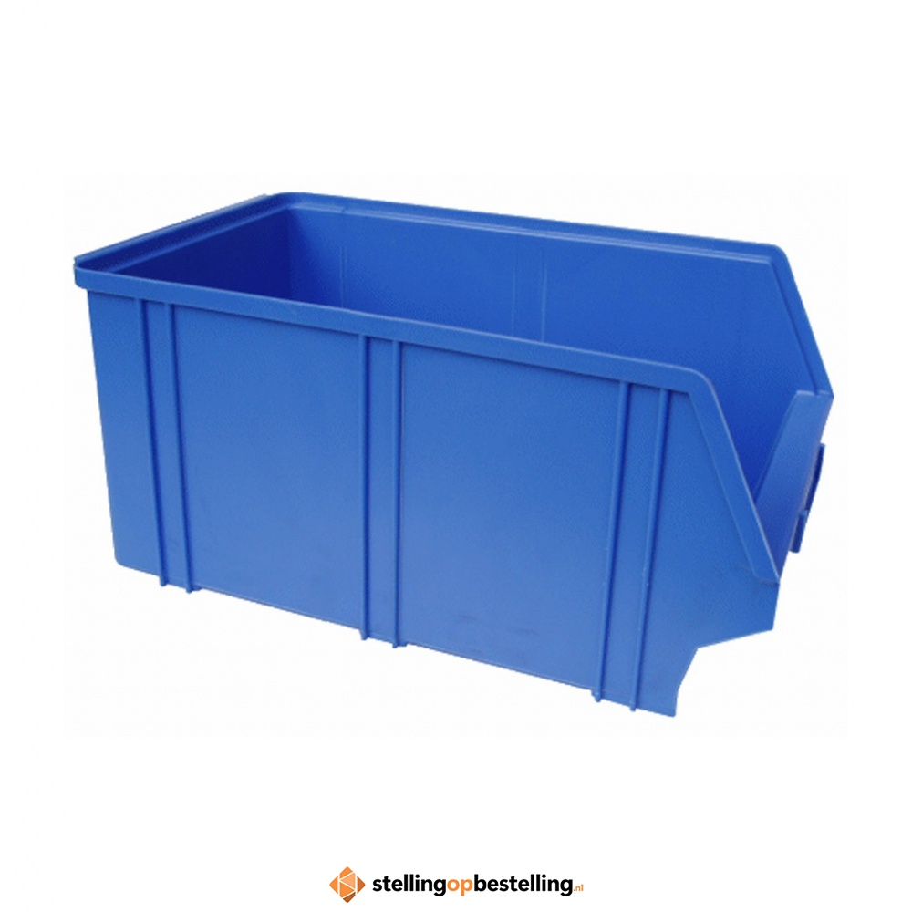 Kunststof stapelbak, Plastic magazijnbak A4 350x210x160 blauw
