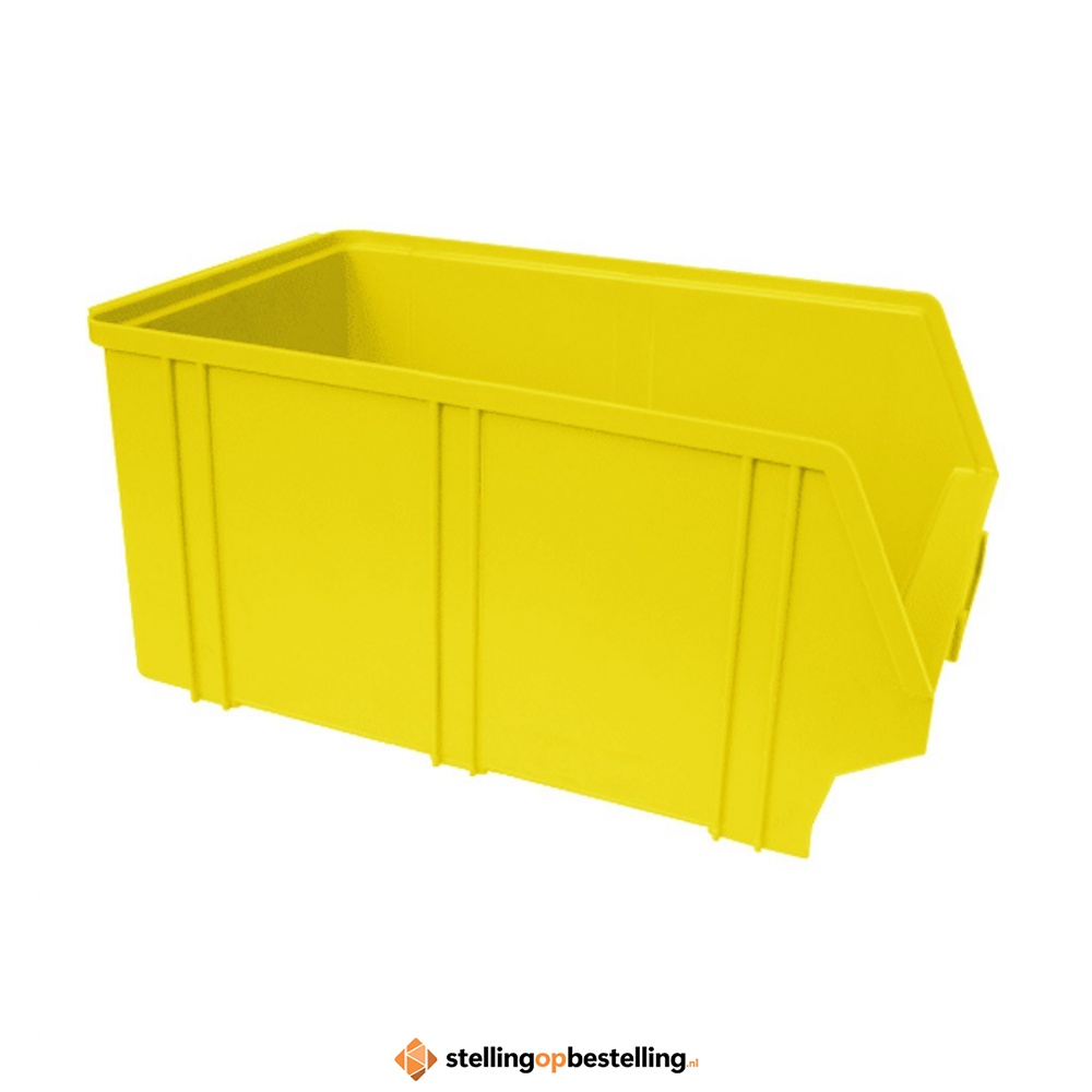 Kunststof stapelbak, Plastic magazijnbak A4 350x210x160 geel