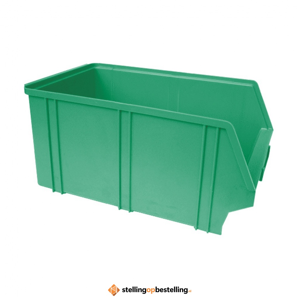 Kunststof stapelbak, Plastic magazijnbak A4 350x210x160 groen