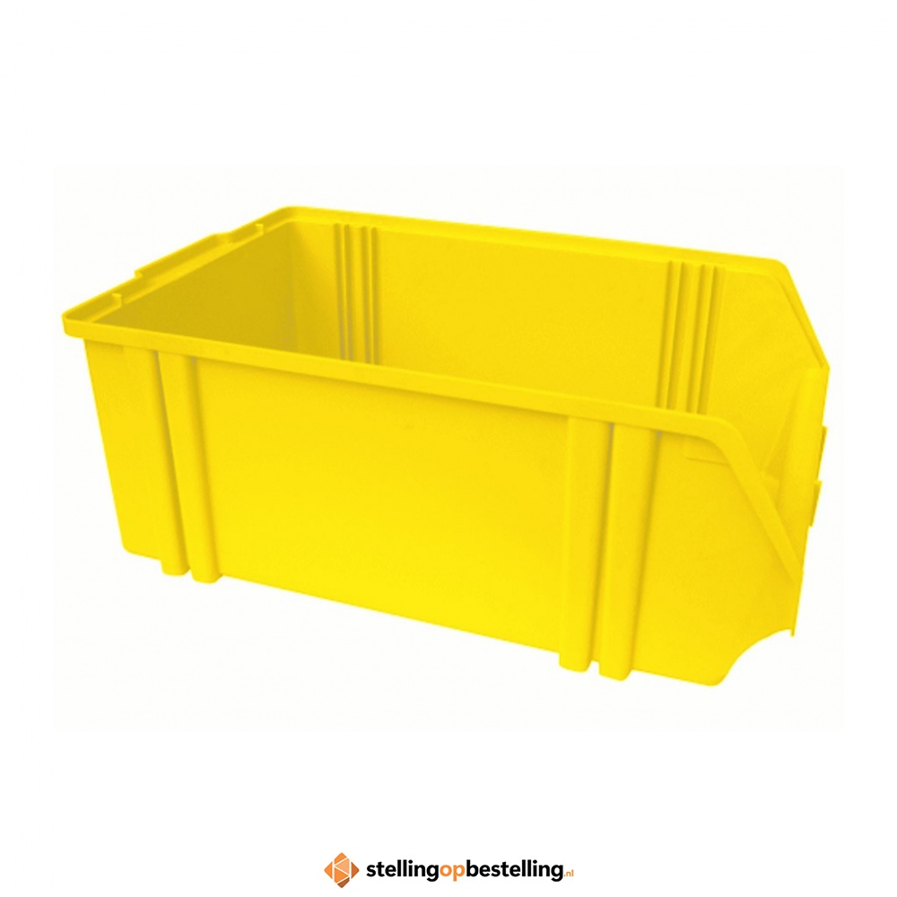 Kunststof stapelbak, Plastic magazijnbak A5 460x306x183 geel