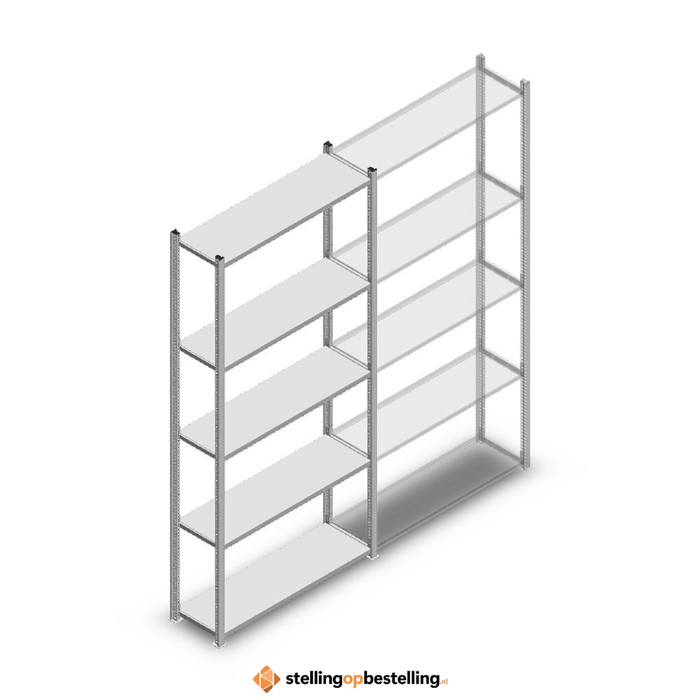 Legbordstelling Medium Duty 2200x1000x300 5 niveaus beginsectie