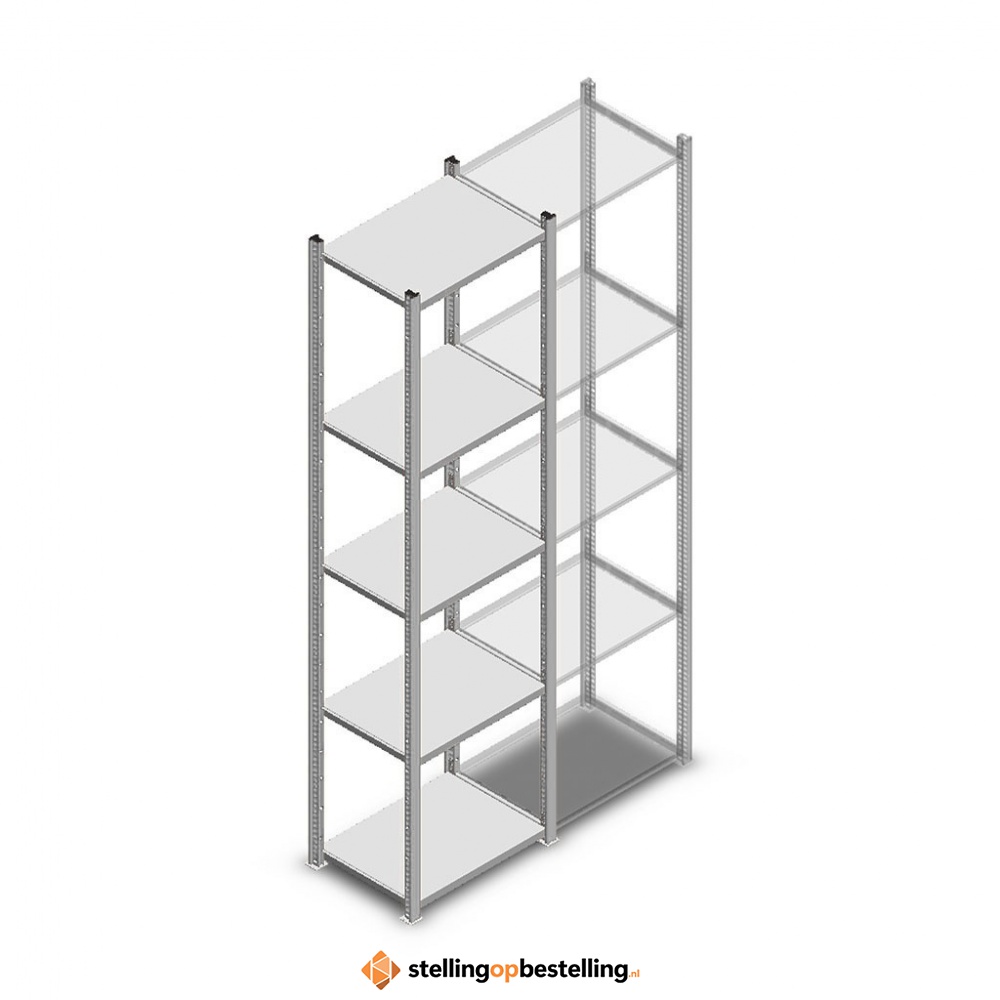 Legbordstelling Medium Duty 2200x550x400 5 niveaus beginsectie