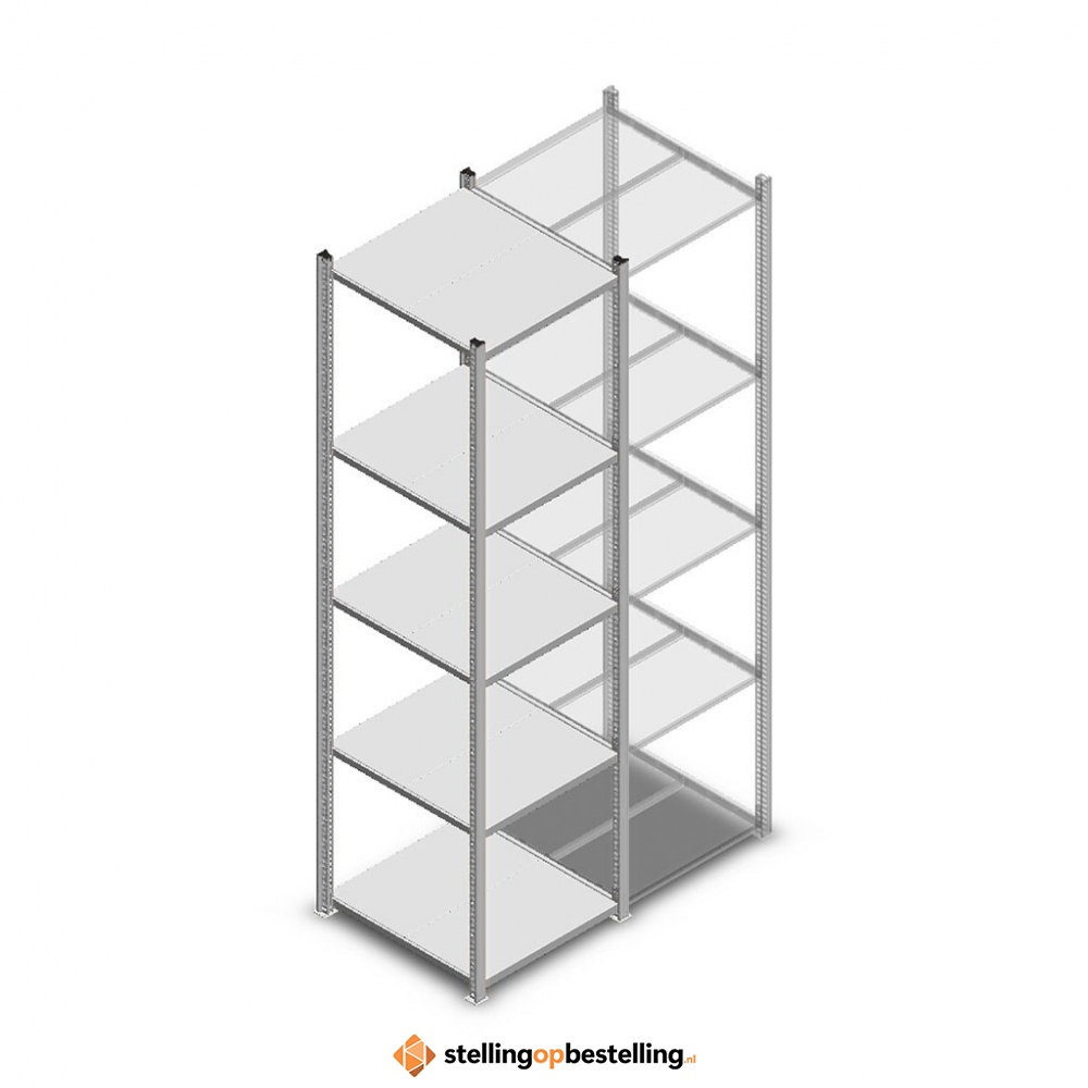 Legbordstelling Medium Duty 2200x550x600 5 niveaus beginsectie