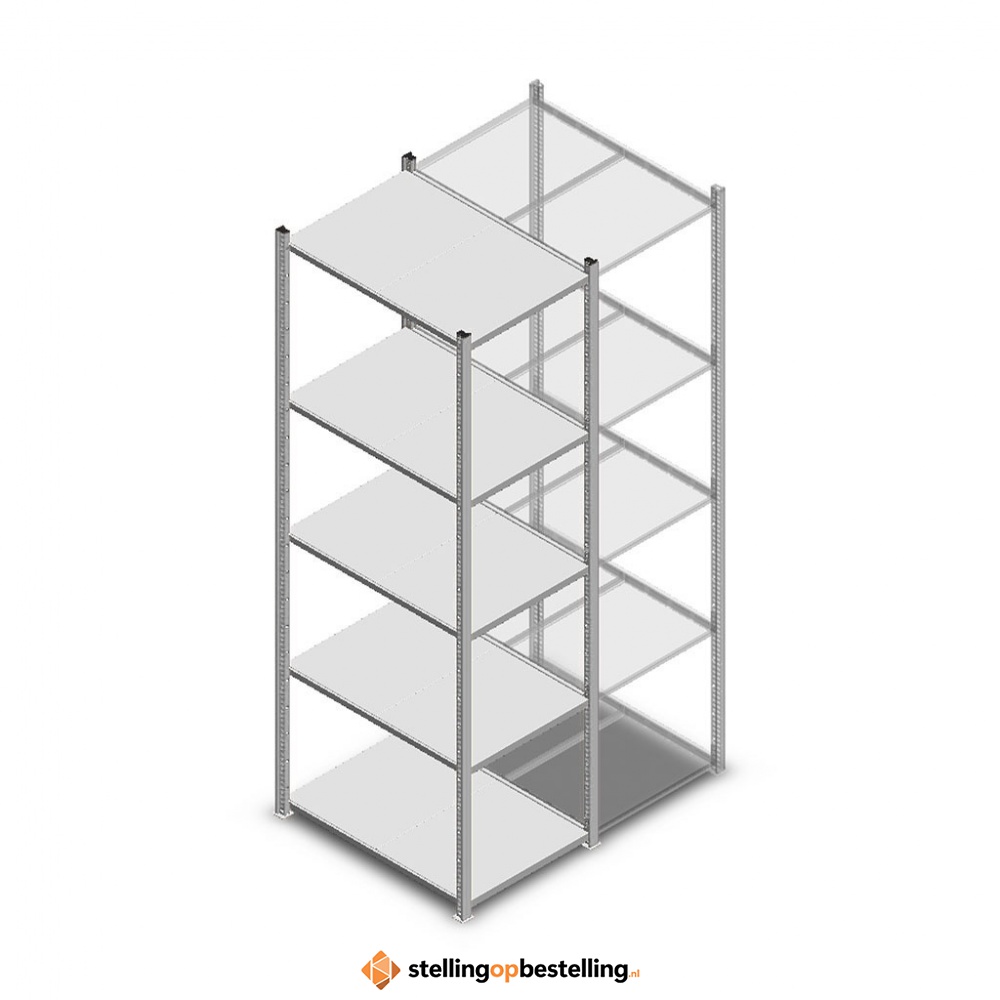 Legbordstelling Medium Duty 2200x550x800 5 niveaus beginsectie