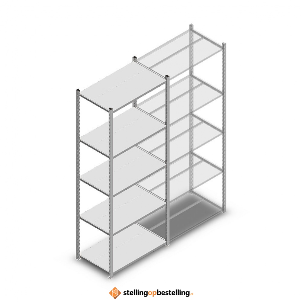 Legbordstelling Medium Duty 2200x850x500 5 niveaus beginsectie