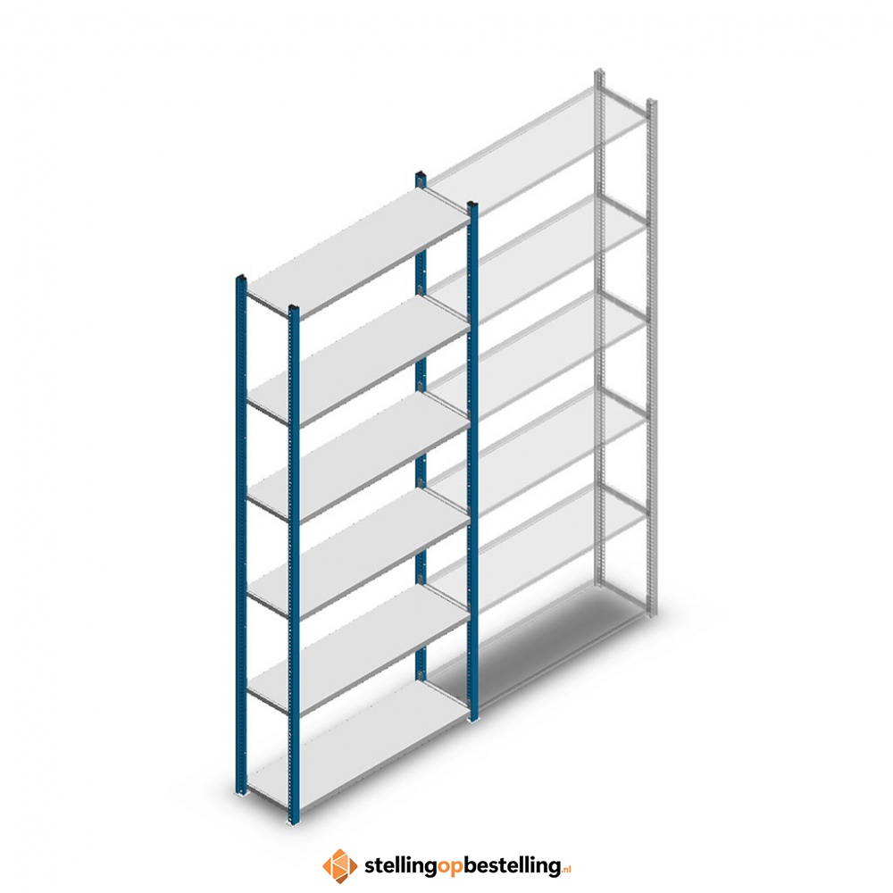 Legbordstelling Medium Duty 2500x1000x300 6 niveaus beginsectie