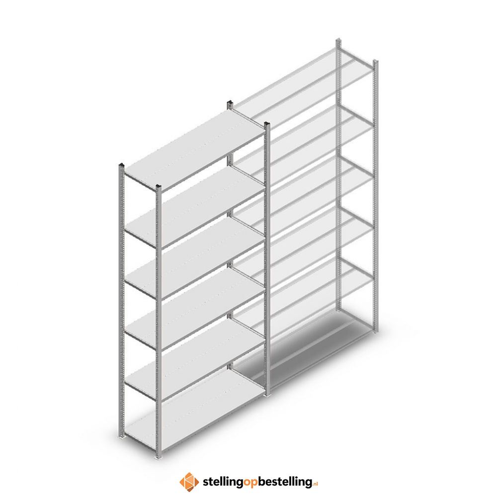 Legbordstelling Medium Duty 2500x1150x400 6 niveaus beginsectie