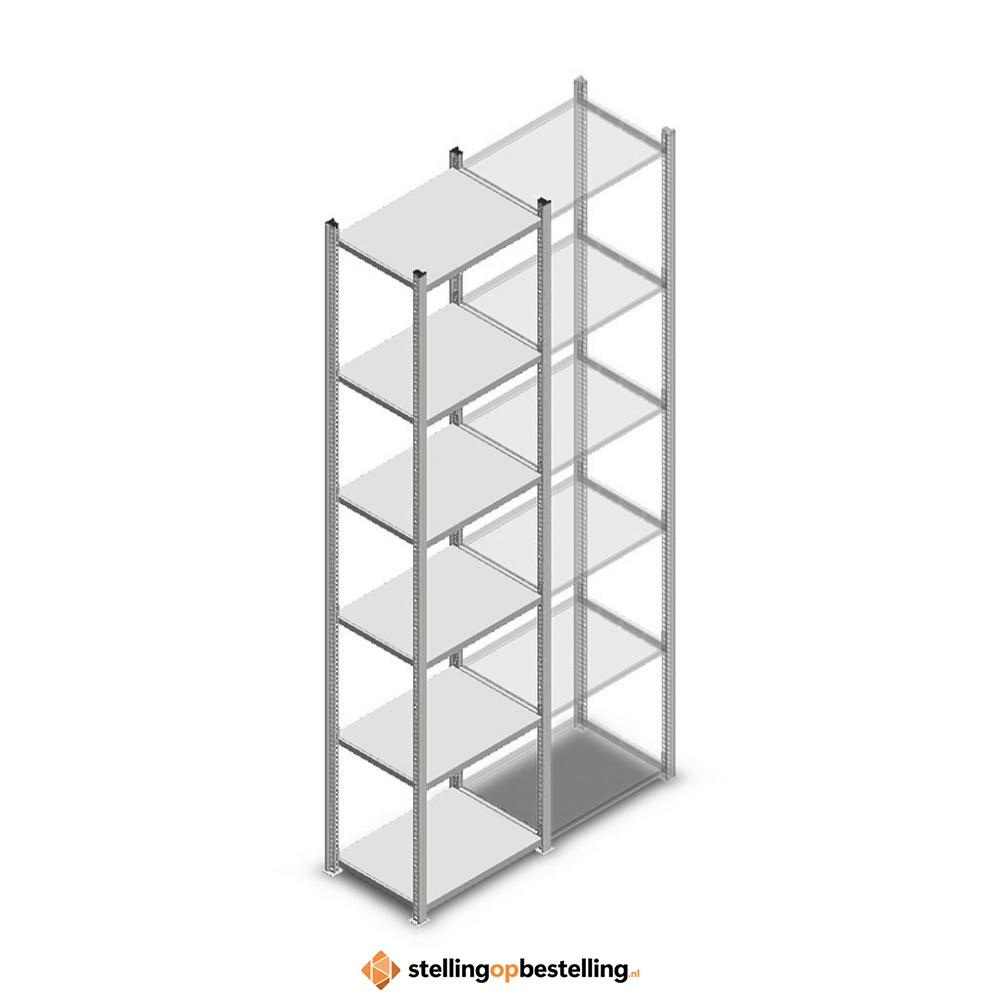 Legbordstelling Medium Duty 2500x550x400 (hxbxd) 6 niveaus beginsectie