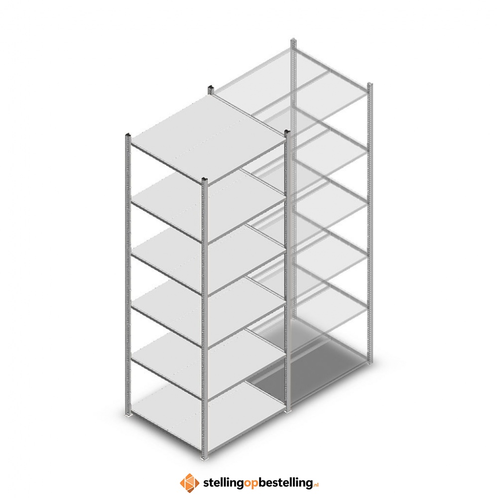 Legbordstelling Medium Duty 2500x850x800 6 niveaus beginsectie