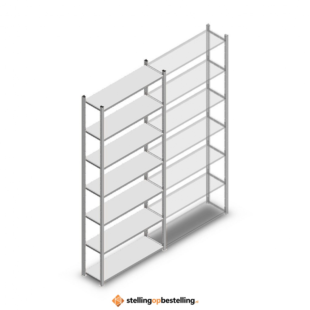 Legbordstelling Medium Duty 3000x1000x300 7 niveaus beginsectie