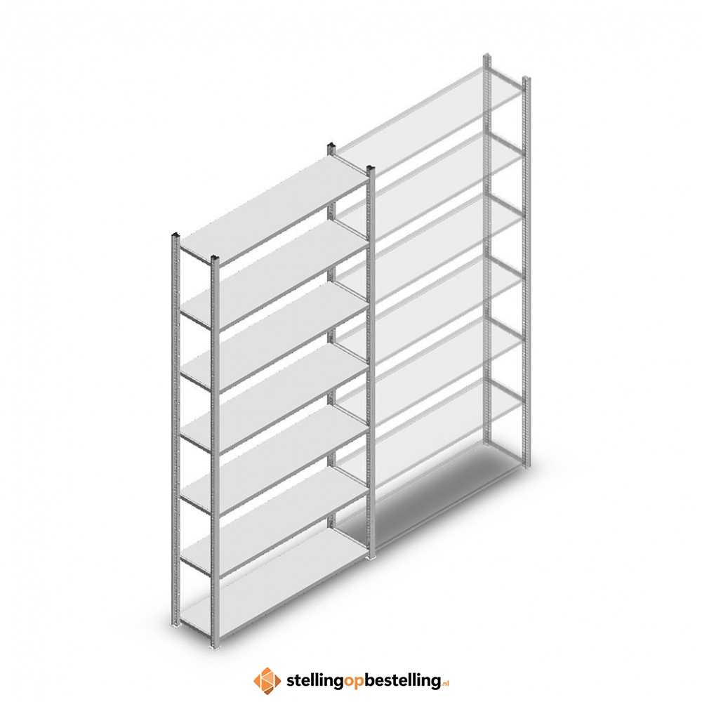 Legbordstelling Medium Duty 3000x1150x300 7 niveaus beginsectie