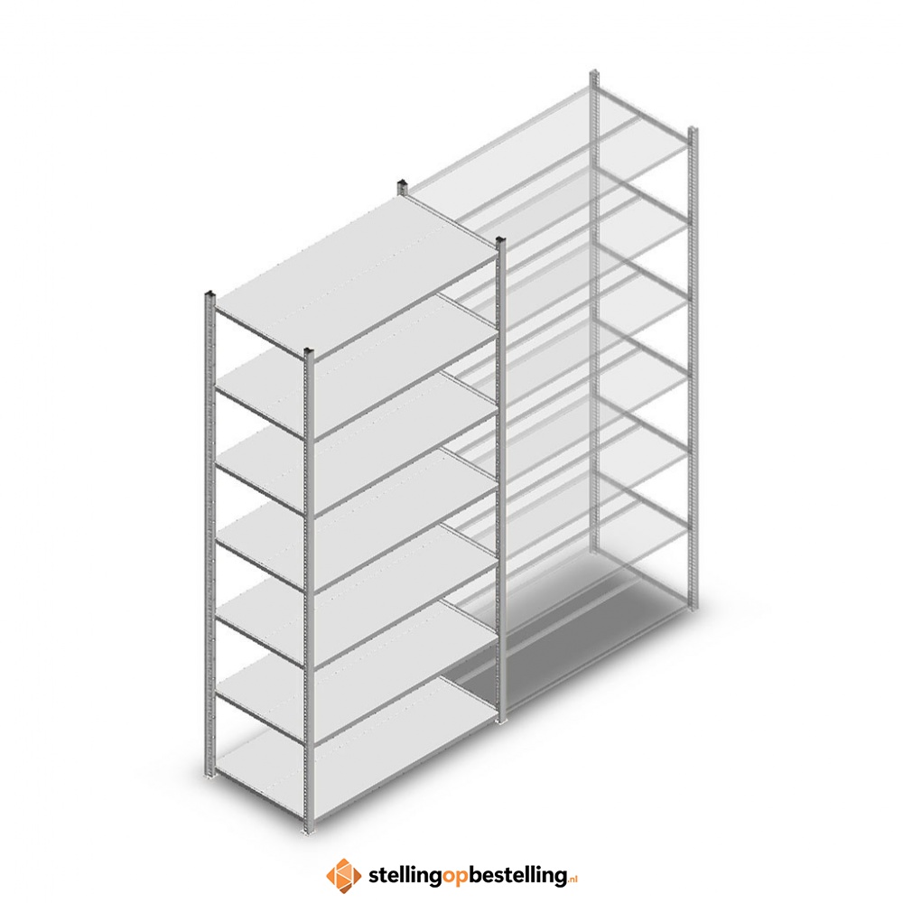 Legbordstelling Medium Duty 3000x1150x600 7 niveaus beginsectie