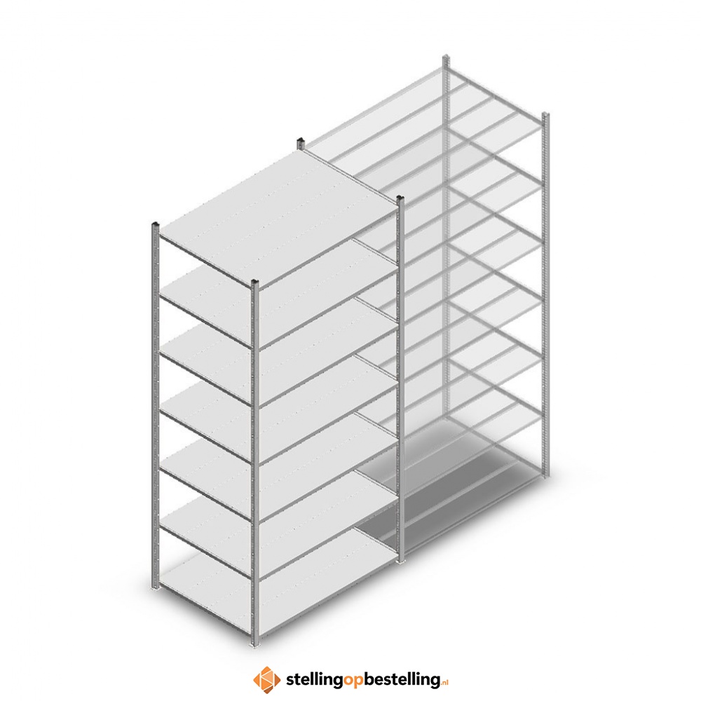 Legbordstelling Medium Duty 3000x1150x800 7 niveaus beginsectie