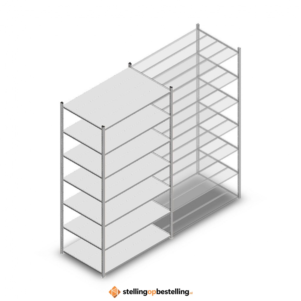 Legbordstelling Medium Duty 3000x1300x800 7 niveaus beginsectie