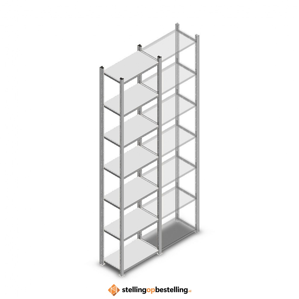 Legbordstelling Medium Duty 3000x550x300 7 niveaus beginsectie