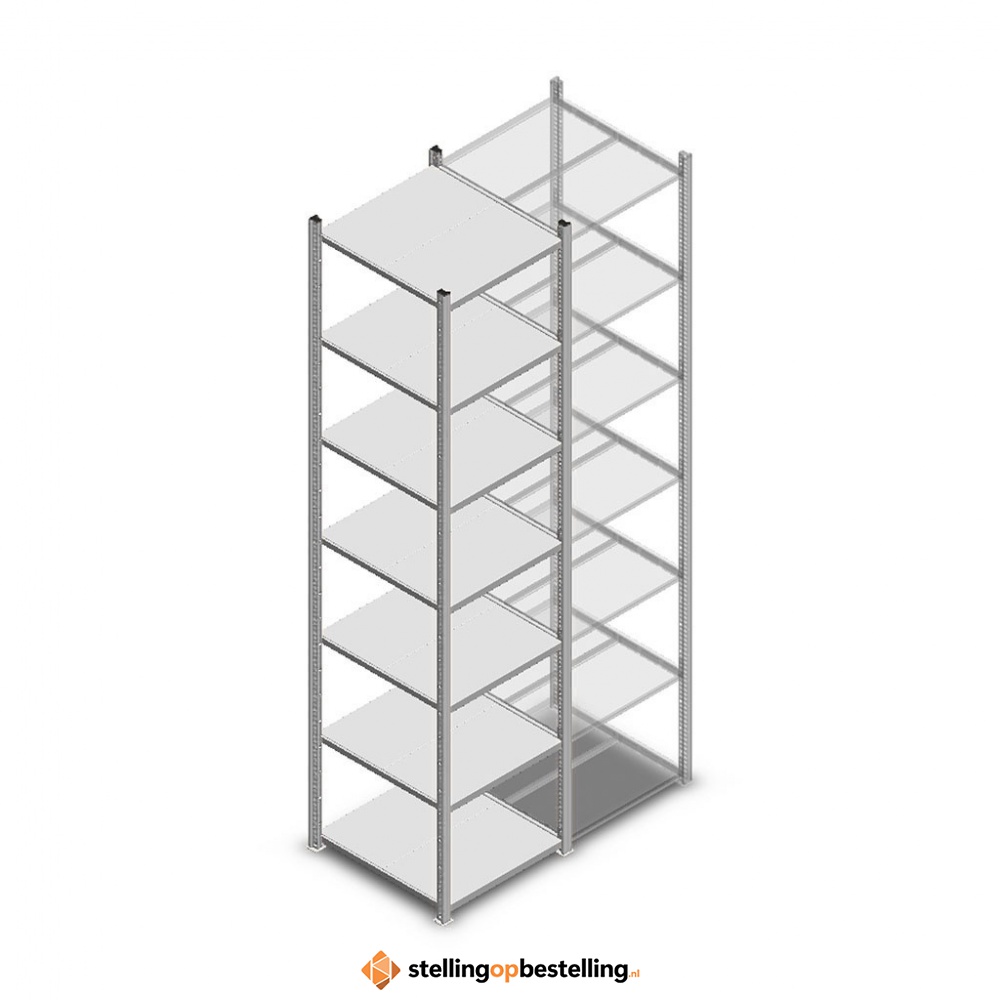 Legbordstelling Medium Duty 3000x550x600 7 niveaus beginsectie