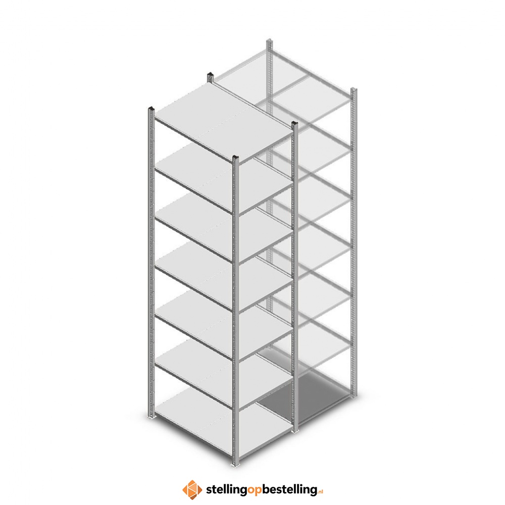 Legbordstelling Medium Duty 3000x550x800 7 niveaus beginsectie