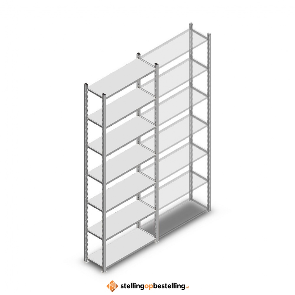 Legbordstelling Medium Duty 3000x850x300 7 niveaus beginsectie