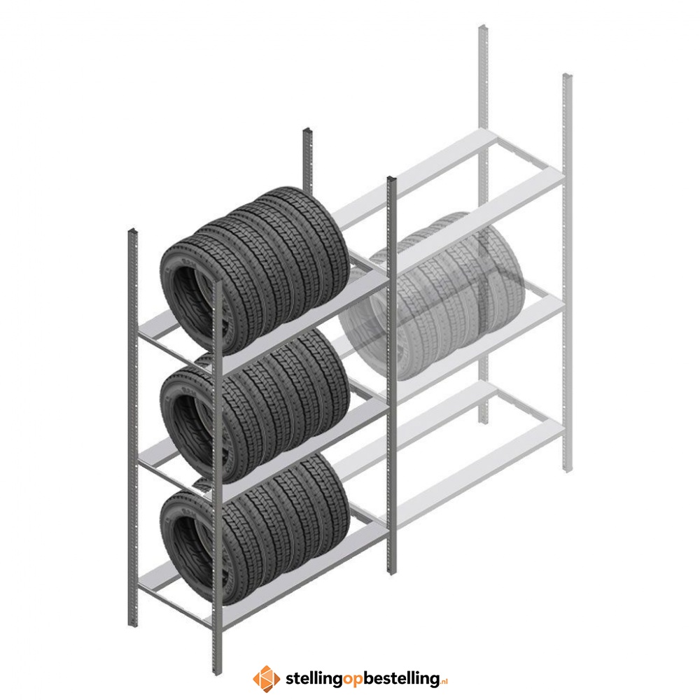 Bandenstelling Medium Duty 2000x1000x700 3 niveaus beginsectie