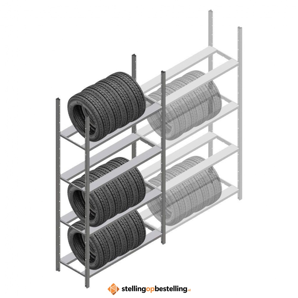 Bandenstelling Medium Duty 2200x1000x600 4 niveaus beginsectie