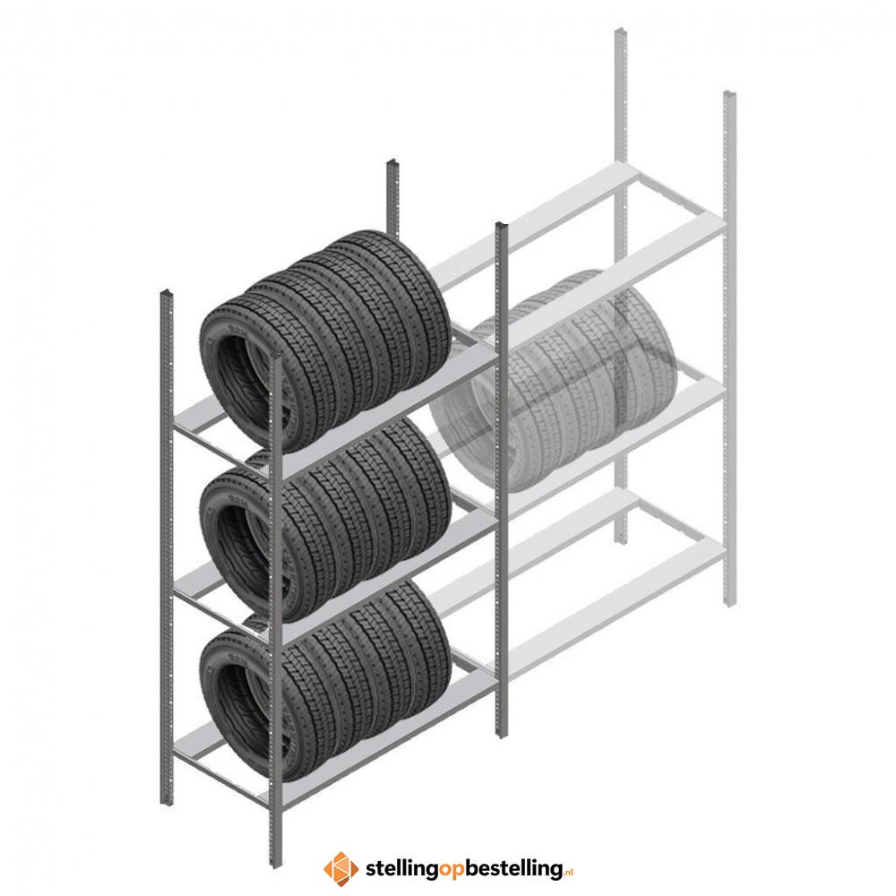 Bandenstelling Medium Duty 2200x1000x700 3 niveaus beginsectie