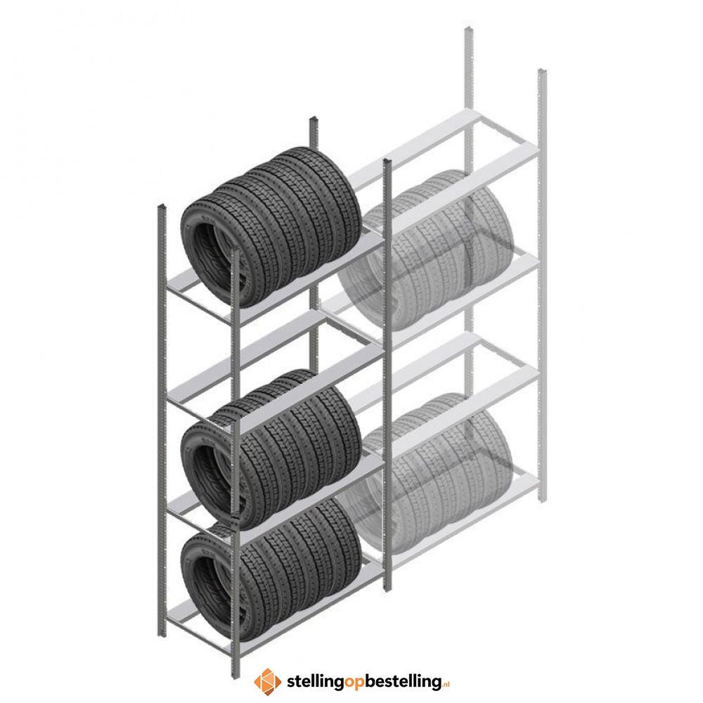 Bandenstelling Medium Duty 2500x1000x700 4 niveaus beginsectie
