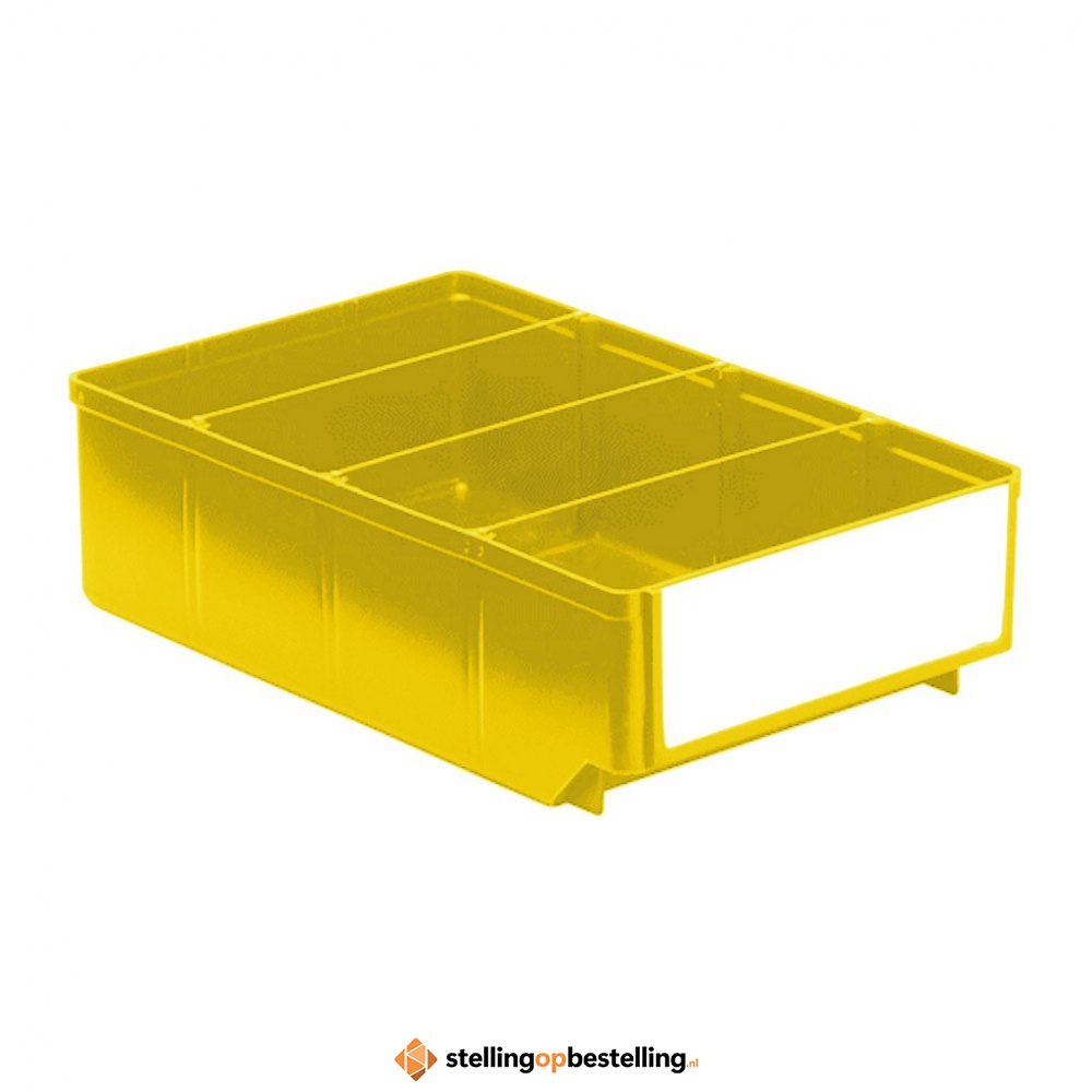 Magazijnbak, Magazijnstellingbak, Kunststof bak RK 300x186x83 geel