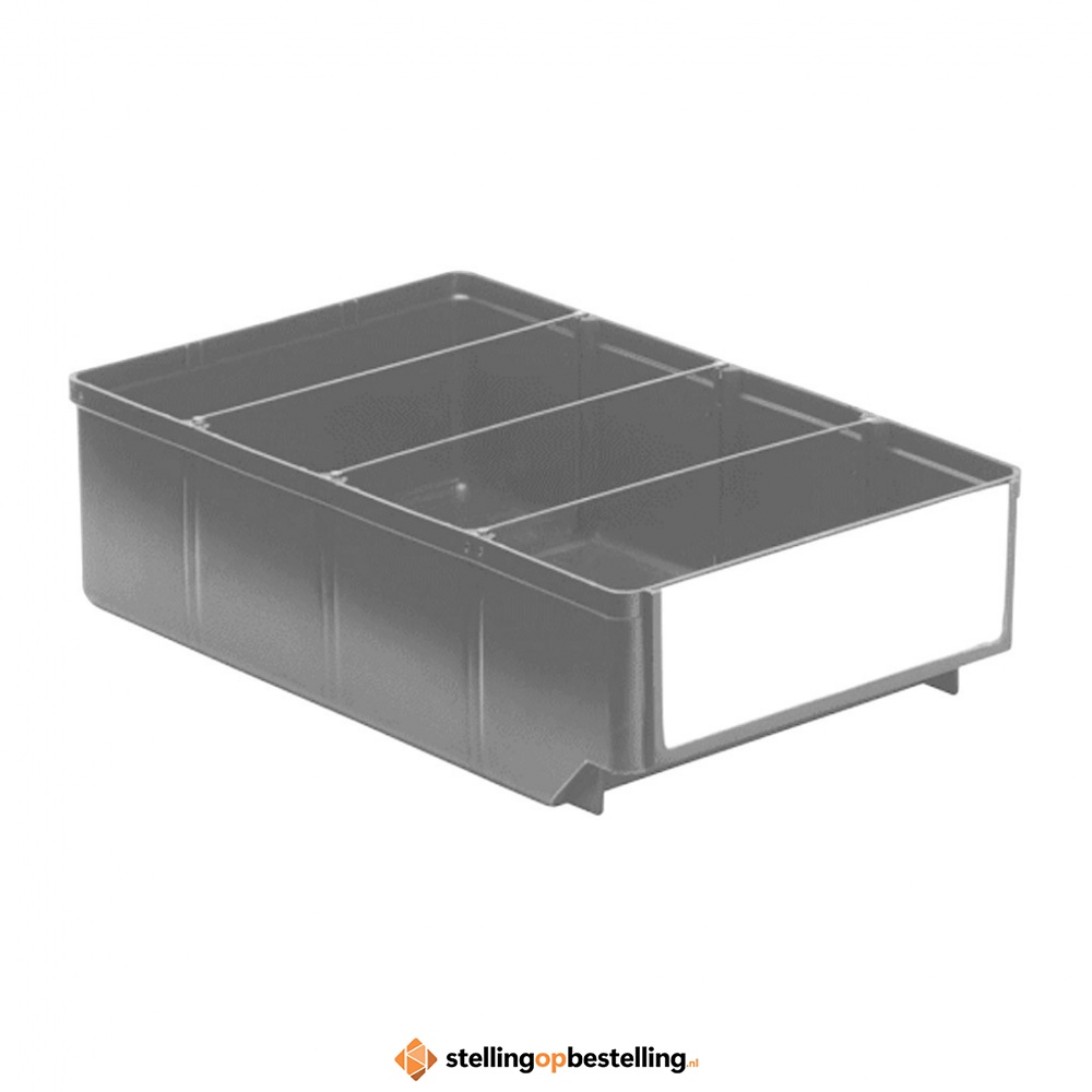 Magazijnbak, Magazijnstellingbak, Kunststof bak RK 300x186x83 grijs