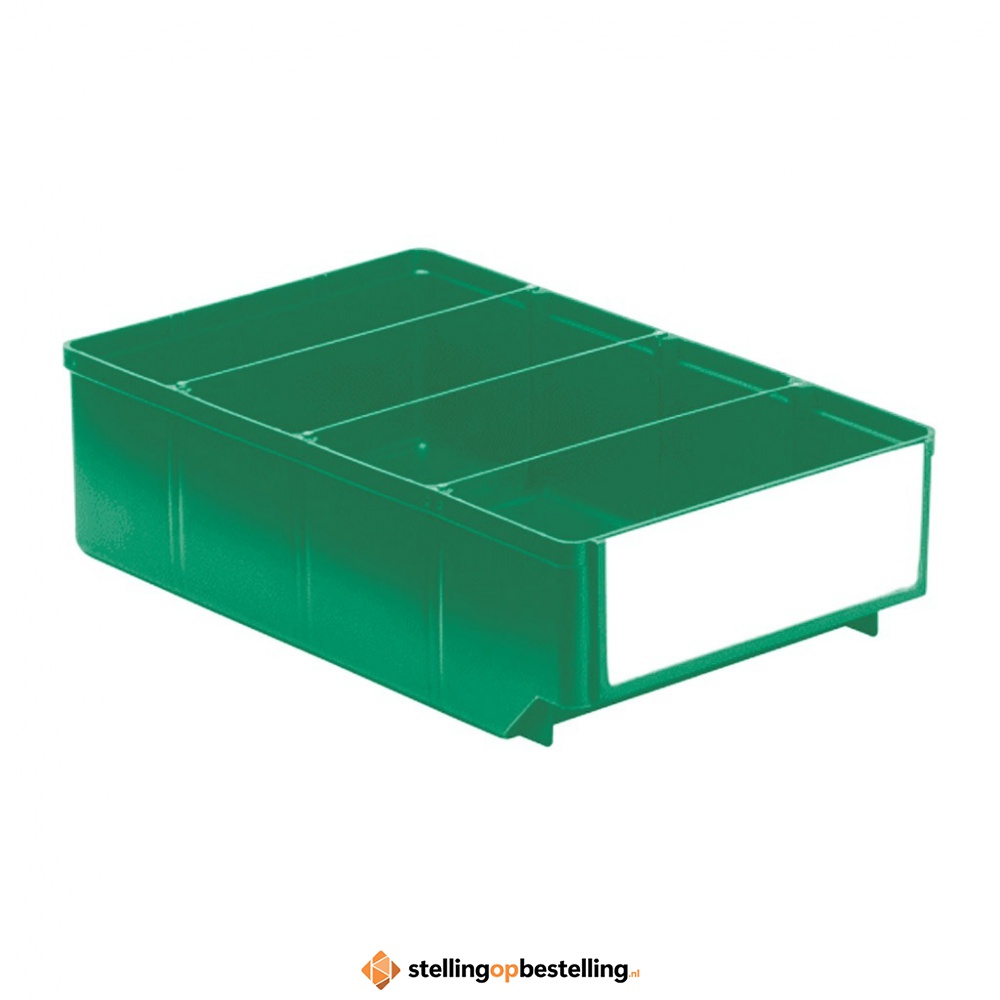 Magazijnbak, Magazijnstellingbak, Kunststof bak RK 300x186x83 groen
