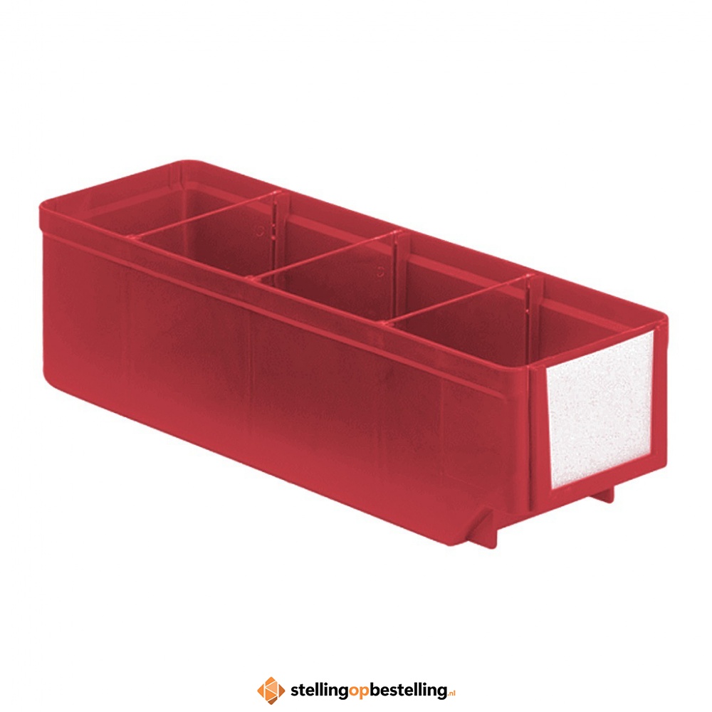 Magazijnbak, Magazijnstellingbak, Kunststof bak RK 300x93x83 rood