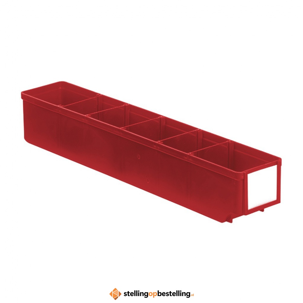 Magazijnbak, Magazijnstellingbak, Kunststof bak RK 500x93x83 rood
