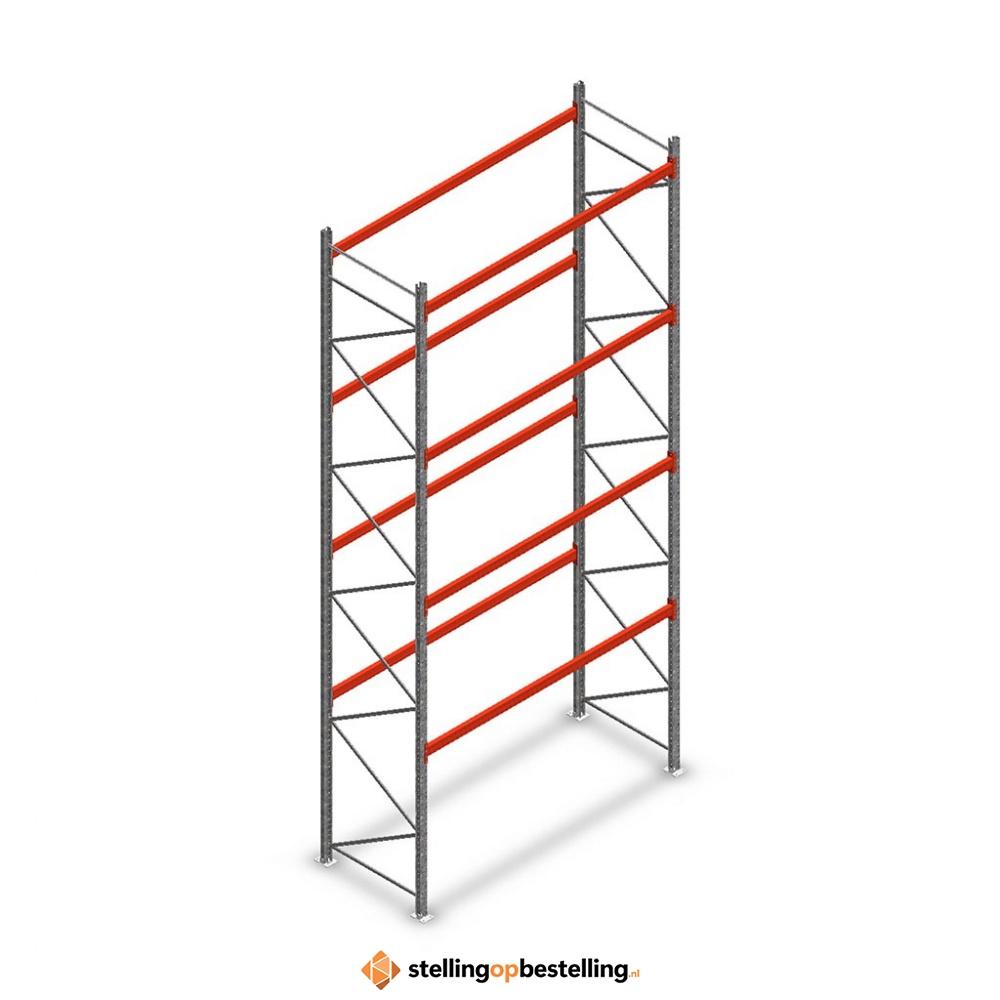 Palletstelling AR T2 L3 6000x2700x1100 4 niveaus beginsectie