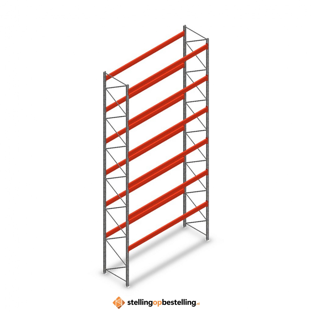 Palletstelling AR T2 L2 8000x3600x1100 6 niveaus beginsectie