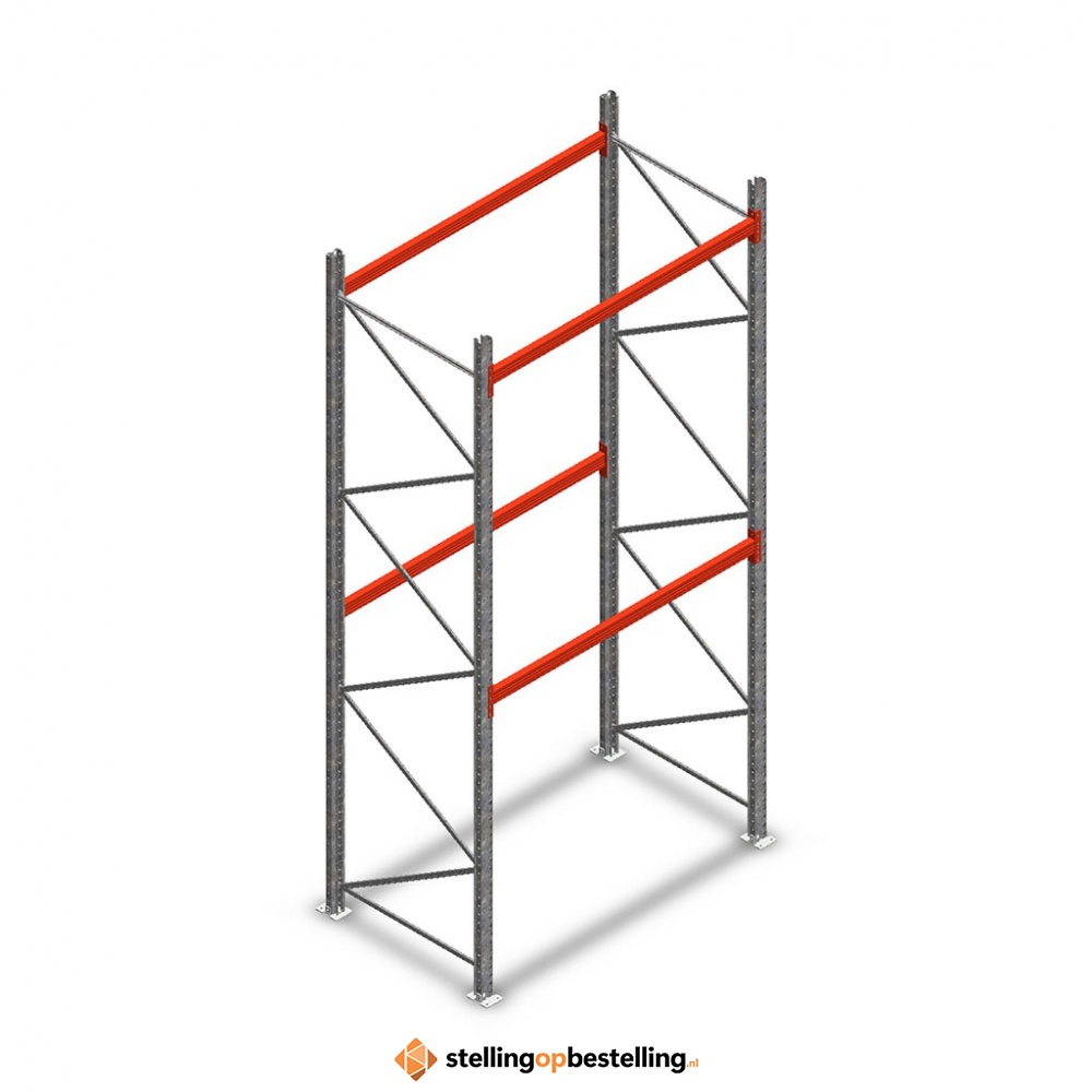 Palletstelling AR T2 M10 4500x1850x1100 2 niveaus beginsectie