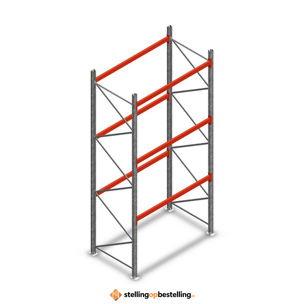 Palletstelling AR T2 M10 4500x1850x1100 3 niveaus beginsectie