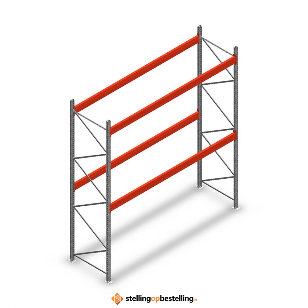 Palletstelling AR T2 M10 4500x3600x1100 2 niveaus beginsectie