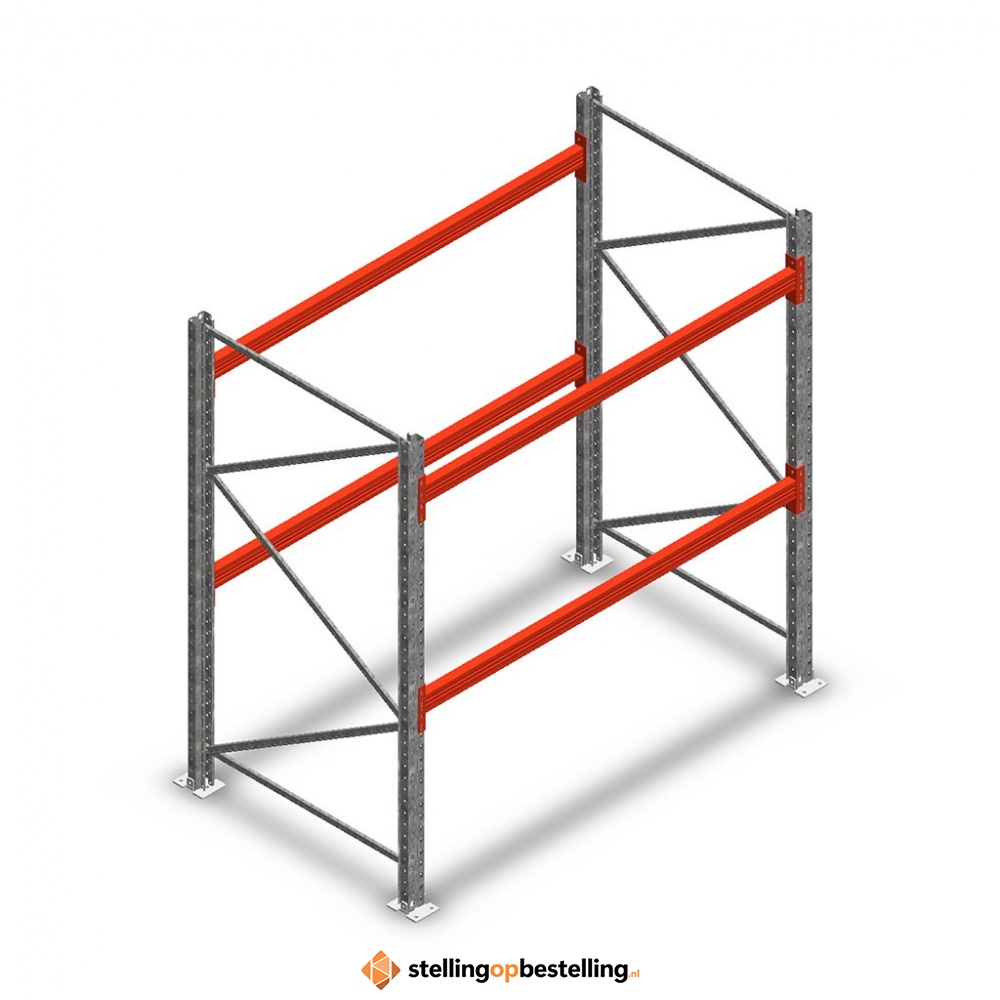 Palletstelling AR T2 XS2 2500x1850x1100 mm 2 niveaus beginsectie