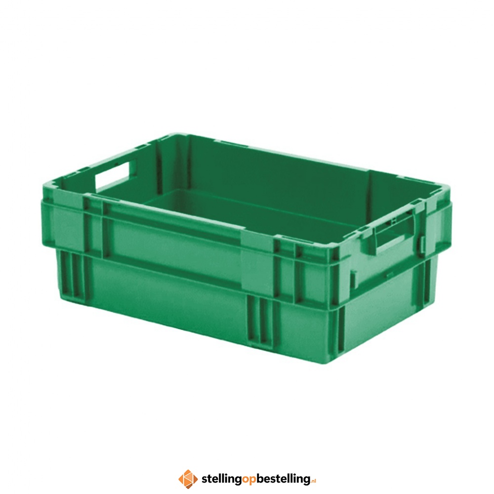 Stapelbare, nestbare transportkrat DTK0 600x400x210 groen