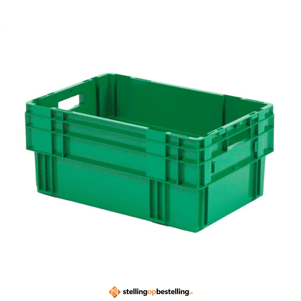 Stapelbare, nestbare transportkrat DTK0 600x400x270 groen